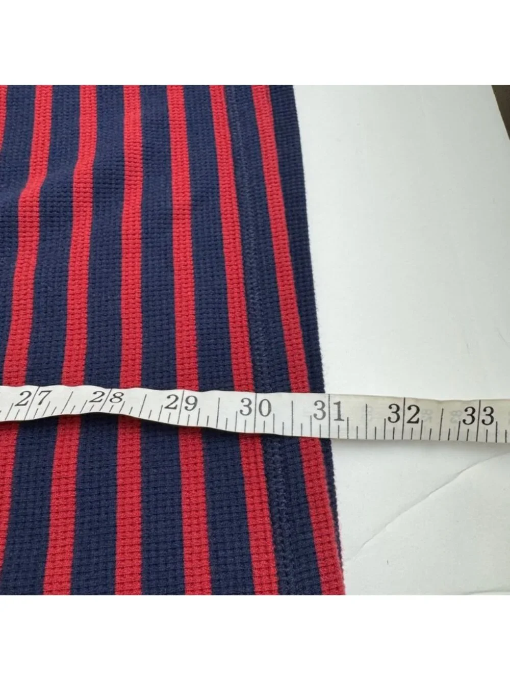 Polo Ralph Lauren Sleep Shirt Navy Blue Red Men's XL Waffle Knit Long Sleeve EUC